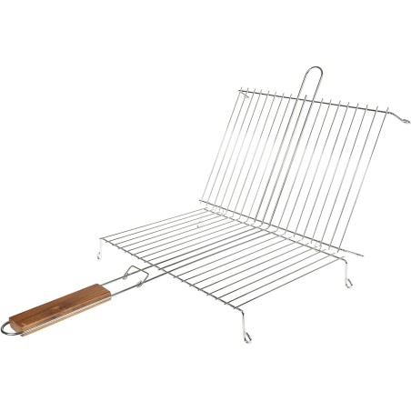RUECAB – 1086 samostalna dupla roštilj rešetka, drvena ručka, 30x40 cm | Outlet BGD