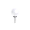 Bela solarna lopta 30 cm, 8 LED | Outlet BGD