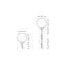 Bela solarna lopta 30 cm, 8 LED | Outlet BGD