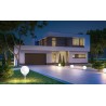 Bela solarna lopta 30 cm, 8 LED | Outlet BGD