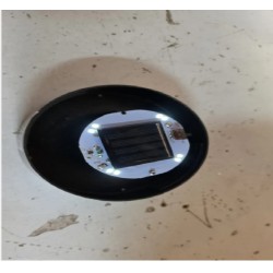 Bela solarna lopta 30 cm, 8 LED | Outlet BGD