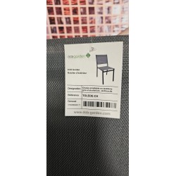 Crna DCB Garden Tolede baštenska stolica sa laganim aluminijumskim ramom i udobnim tekstilen platnom