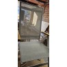 Set od 2 Cavalese sklopive baštenske stolice sa belim aluminijumskim ramom, sivom Ergotex tkaninom i rukonaslonima od tikovine
