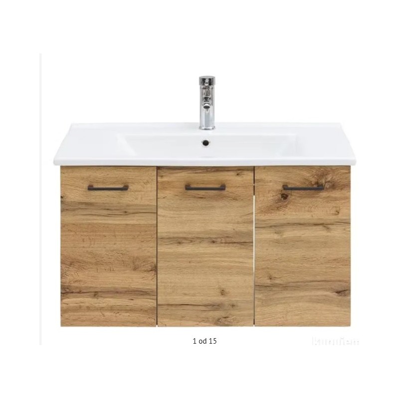 Schildmeyer Nora drveni ormarić za lavabo u dekoru CountryHouse hrasta, 85x46x53 cm outlet