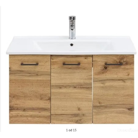 Schildmeyer Nora drveni ormarić za lavabo u dekoru CountryHouse hrasta, 85x46x53 cm outlet