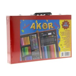 Akor Drveni Kofer Sa Priborom Za Crtanje, 77 Delova | Outlet BGD