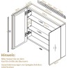 Meidom aluminijumski kupatilski ormarić sa ogledalom i podesivim LED osvetljenjem, dimenzija 100x70x13.8 cm, outlet
