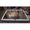 Meidom aluminijumski kupatilski ormarić sa ogledalom i podesivim LED osvetljenjem, dimenzija 100x70x13.8 cm, outlet
