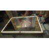 Meidom aluminijumski kupatilski ormarić sa ogledalom i podesivim LED osvetljenjem, dimenzija 100x70x13.8 cm, outlet