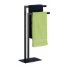 Relaxdays Samostojeći Držač Peškira – Čelik, Crna, 81x49x20cm | Outlet BGD
