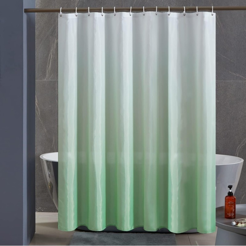 Zavesa za Tuš sa 12 Prstenova – 180x180cm, Zelena | Outlet BGD