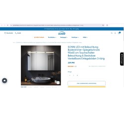 SONNI set od tri zamenska vrata sa ogledalom i integrisanim LED trakama od 14W