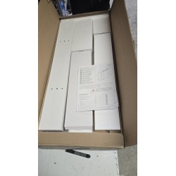 Sivi Schildmeyer Dorina LED kupatilski ormarić sa ogledalom 90x16x71 cm sa tri vrata i staklenim policama