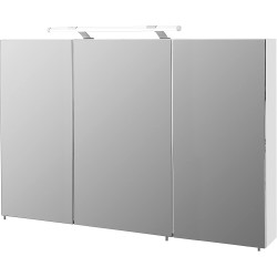 Beli Schildmeyer Dorina LED ormarić sa ogledalom 120x16x75 cm sa puknutom dugačkom daskom za zamenu