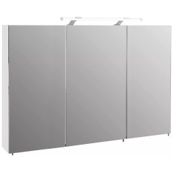 Beli Schildmeyer Dorina LED ormarić sa ogledalom 120x16x75 cm sa puknutom dugačkom daskom za zamenu
