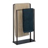 Samostojeći Držač Peškira – Metal/Staklo, Crna/Bronza, 80x45x20cm | Outlet BGD