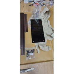 Samostojeći Držač Peškira – Metal/Staklo, Crna/Bronza, 80x45x20cm | Outlet BGD