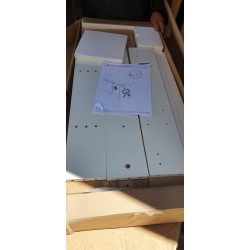 Elegantan Schildmeyer Padua viseći kupatilski element sa LED svetlom, troja vrata sa ogledalima i hrast dekorom, 71x72x16cm