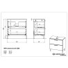 Beli Germania Arvada ormarić ispod lavaboa 60x60x35 cm sa metalnim ručkama i nogarima