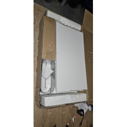 Beli Germania Arvada ormarić ispod lavaboa 60x60x35 cm sa metalnim ručkama i nogarima, outlet sa naprslinom kod nogice