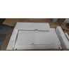 Beli Germania Arvada ormarić ispod lavaboa 60x60x35 cm sa metalnim ručkama i nogarima, outlet sa naprslinom kod nogice