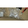 Beli Germania Arvada ormarić ispod lavaboa 60x60x35 cm sa metalnim ručkama i nogarima, outlet sa naprslinom kod nogice