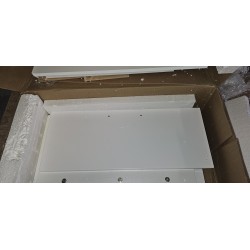 Beli Germania Arvada ormarić ispod lavaboa 60x60x35 cm sa metalnim ručkama i nogarima, outlet sa naprslinom kod nogice