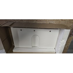 Beli Germania Arvada ormarić ispod lavaboa 60x60x35 cm sa metalnim ručkama i nogarima, outlet sa naprslinom kod nogice