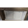 Beli Germania Arvada ormarić ispod lavaboa 60x60x35 cm sa metalnim ručkama i nogarima, outlet sa naprslinom kod nogice