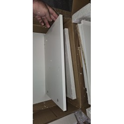 Beli Germania Arvada ormarić ispod lavaboa 60x60x35 cm sa metalnim ručkama i nogarima, outlet sa naprslinom kod nogice