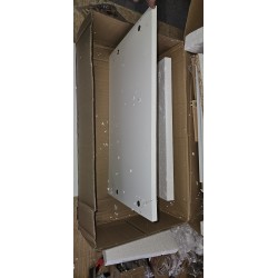Beli Germania Arvada ormarić ispod lavaboa 60x60x35 cm sa metalnim ručkama i nogarima, outlet sa naprslinom kod nogice