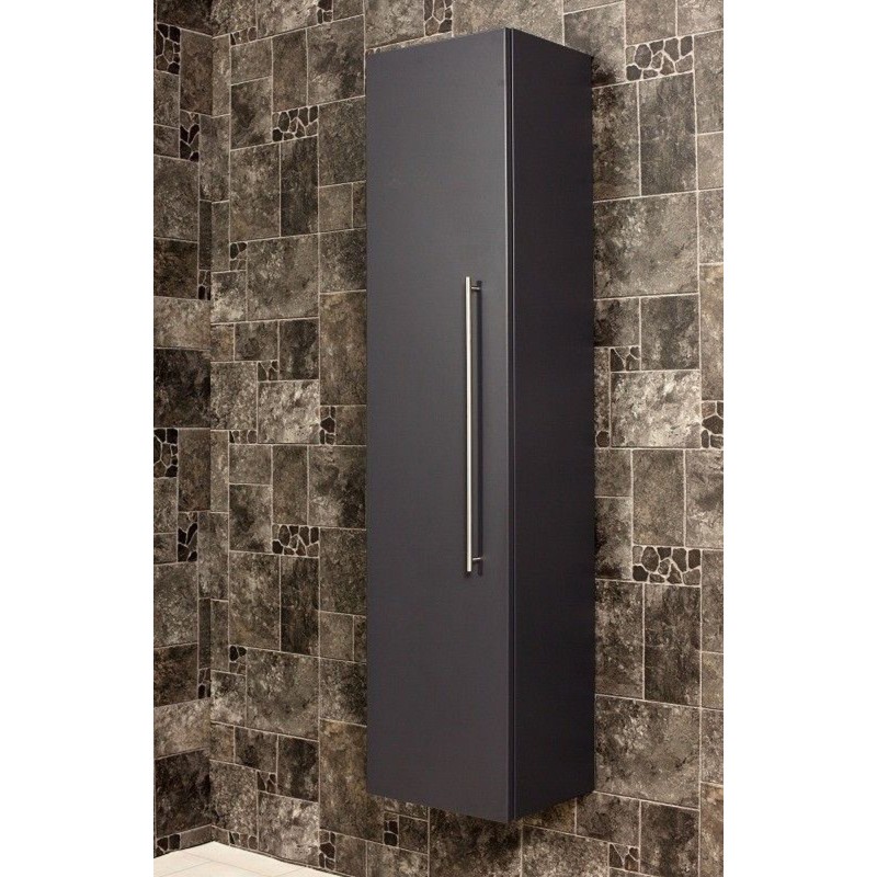 Antracit Posseik Homeline visoki ormarić 35x150x30 cm, outlet bez vrata sa udarcem na bočnoj strani