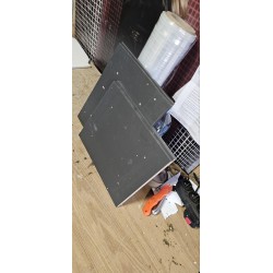 Antracit Posseik Homeline visoki ormarić 35x150x30 cm, outlet bez vrata sa udarcem na bočnoj strani
