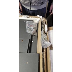 Antracit Posseik Homeline visoki ormarić 35x150x30 cm, outlet bez vrata sa udarcem na bočnoj strani