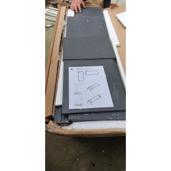 Antracit Posseik Homeline visoki ormarić 35x150x30 cm, outlet bez vrata sa udarcem na bočnoj strani