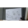 Antracit Posseik Homeline visoki ormarić 35x150x30 cm, outlet bez vrata sa udarcem na bočnoj strani