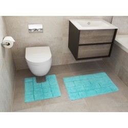 Rapport Tile Aqua Set Prostirki – 46x76cm i 46x46cm, Pamuk | Outlet BGD