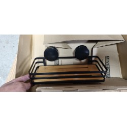 Wenko Alba Kupatilska Polica – Čelik/Bambus, Crna, 12x26x11cm | Outlet BGD