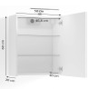 Beli Loftscape Salsa ormarić za kupatilo sa ogledalom i LED rasvetom 50x60x20 cm sa manjom naprslinom daske