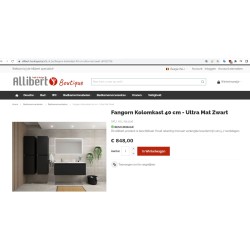 Allibert Fangorn ultra mat crni zidni kupatilski ormarić sa oštećenjima prikazanim na slikama uživo