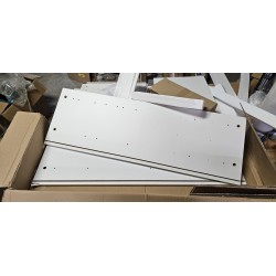 Beli Schildmeyer Jonte II ormarić za kupatilo 41x119x33 cm sa nogarima i ručkama od hrasta, outlet sa oštećenjem pri dnu