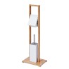 Zeller WC Garnitura – Bambus/MDF, Bela | Outlet BGD