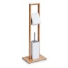 Zeller WC Garnitura – Bambus/MDF, Bela | Outlet BGD