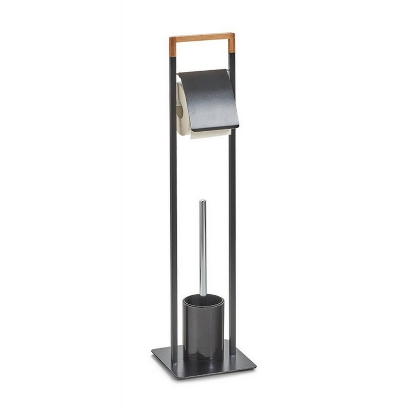 Zeller Tebelot WC Garnitura – Bambus/Metal, 19x74.5x19cm | Outlet BGD