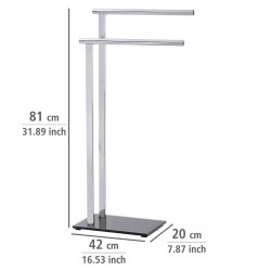 Wenko Lava Samostojeći Držač Peškira – Staklo/Čelik, 42x81x20cm | Outlet BGD