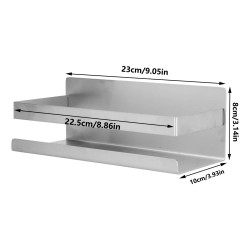 Samolepljiva Zidna Polica – SUS304 Nerđajući Čelik, 23x8x10cm | Outlet BGD
