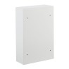 Beli Relaxdays metalni ormarić za lekove 32x21.5x8 cm sa zelenim krstom, bravom i dve police