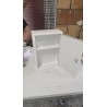Beli Relaxdays metalni ormarić za lekove 32x21.5x8 cm sa zelenim krstom, bravom i dve police
