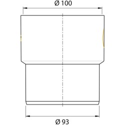 Wirquin 71090001 Adapter za Cev WC Šolje – F100/M93, Bela | Outlet BGD