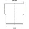 Wirquin 71090001 Adapter za Cev WC Šolje – F100/M93, Bela | Outlet BGD